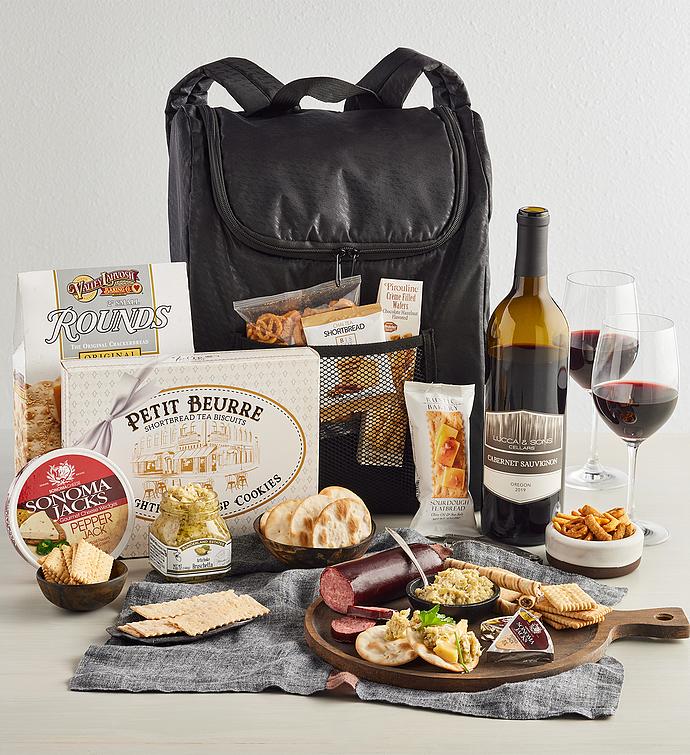 Backpack Cooler with Wine Gift Basket